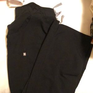 FIGS black cargo scrub pants